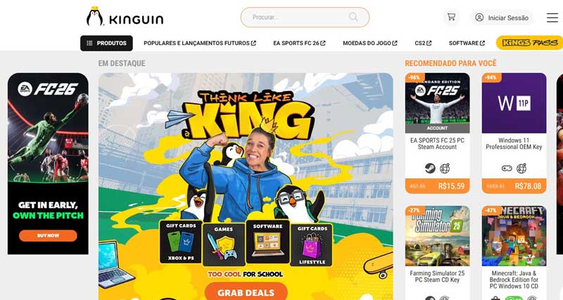 Como funciona a plataforma Kinguin.net